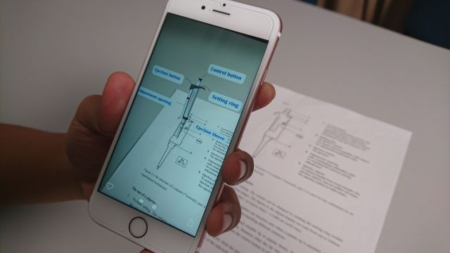 Pipetting technique AR app