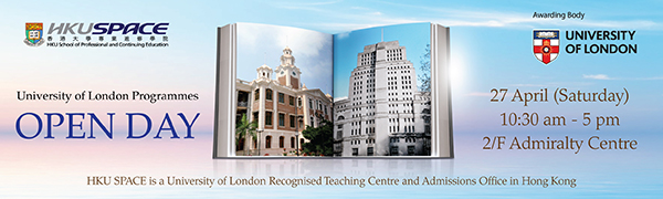 Join University of London Programmes - Open Day on 27 April to meet the representatives!