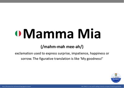 【簡易意大利語 - Mamma Mia! 】