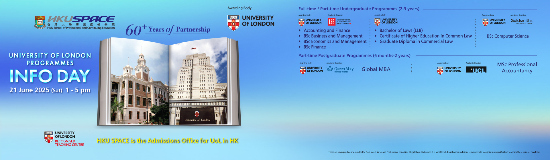 London U Info Day 24 May 2025 Saturday 1 - 5 pm