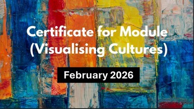 Certificate for Module (Visualising Cultures)