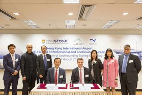 HKU SPACE and Hong Kong International Airport Aviation Academy have signed a Memorandum of Understanding (MOU) 