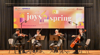 Felix Ungar took the stage with the rest of his brilliant string quartet of John Ma, Biffa Kwok and Toni Roig Tarros