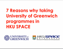 Reasons of choosing University of Greenwich Programmes in HKU SPACE