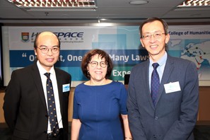 Dr Simon Ng, Professor Susan Finder and Professor William Lee