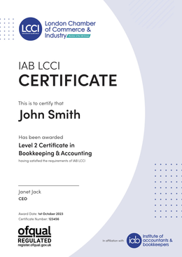 LCCI Certificate