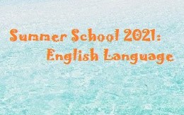 2021 Summer English Language courses