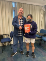 Congratulations to Tracy, who has won the Outstanding Performance Award in our German Introductory Course! Gratuliere! 