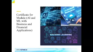 Certificate for Module (AI and ML with Business and Financial Applications)