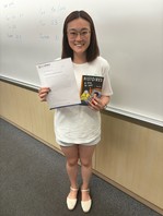 Congratulations to Ms. Wong, who has won the Outstanding Performance Award in our French Introductory Course! Félicitations! 