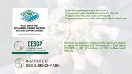 Certified ESG Professional (CESGP®) of Institute of ESG & Benchmark (IESGB)