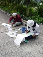 Students sketching at sketching workshop